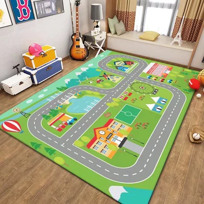Avtomobil döşəmə paspasları — Road Mat Available for Dropshipping - childrens-carpet-902-4060cm-crystal-velvet