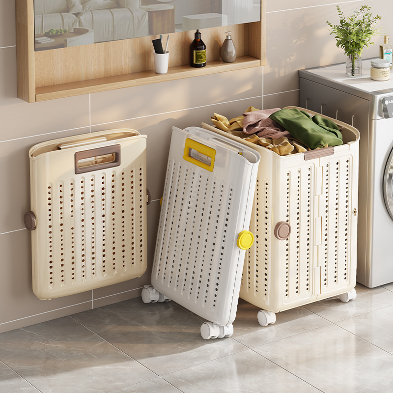 Foldable Wall-Mounted Laundry Basket Storage Bin Dirty Clothes Hamper Balcony Bathroom Washable Dirty Clothes Basket