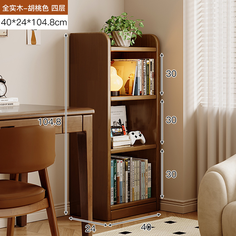 Estantes de madera sólida estantería de piso sala de estar contra la pared japonesa gabinete de combinación libre almacenamiento muestrear gabinete bajo