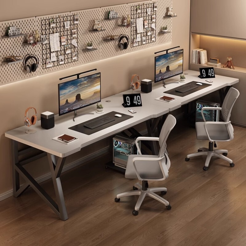 Computer Desk, Desktop Double Gaming Table, Home Study Desk, Bedroom Writing Desk, Couple's Side-By-Side Work Desk, Office Desk Computer Desk, Desktop Double Gaming Table, Home Study Desk, Bedroom Writing Desk, Couple's Side-By-Side Work Desk, Office Desk