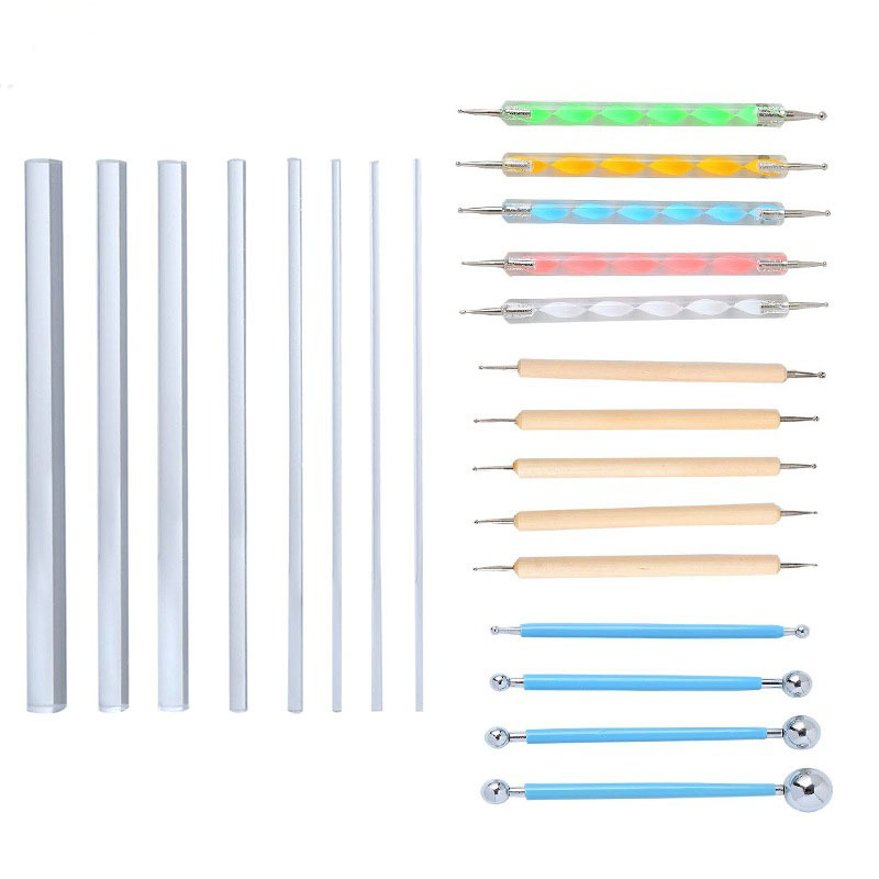 跨境亚马逊新款亚克力13件货 点画笔丸棒 组合套装 彩绘DIY曼陀罗