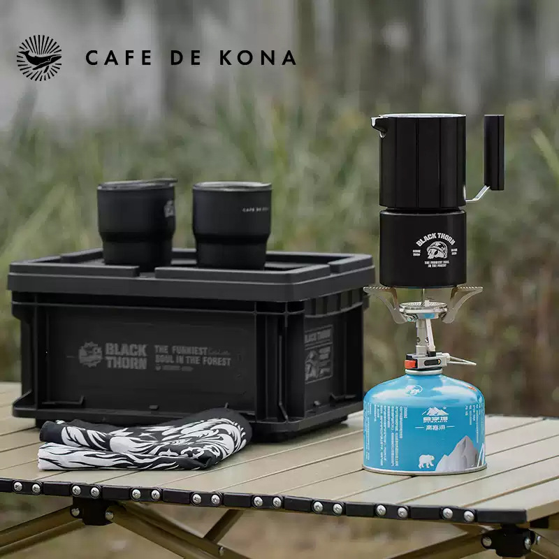 Cafedekona Traveler Black Thorn Co-Branded Double Valve Italian Moka Pot Outdoor Camping Espresso Pot Cafedekona Traveler Black Thorn Co-Branded Double Valve Italian Moka Pot Outdoor Camping Espresso Pot
