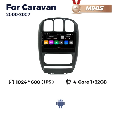 Suitable for Chrysler Town&Country Pacifica 00-07 Grand Voyager Car-Mounted Android Navigation System (DVD Navigation) - m90s-1-32-quad-core-wifi-edition