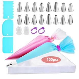 ✅ Baking Tools Stainless Steel Decorating Nozzle Decorating Bag Cake Cream Nozzle Cream Bag Set Cake Making Tools