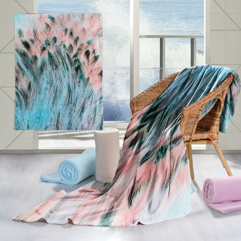 亚马逊热销动物羽毛午睡办公室礼品沙发保暖床单空调法兰绒毛毯