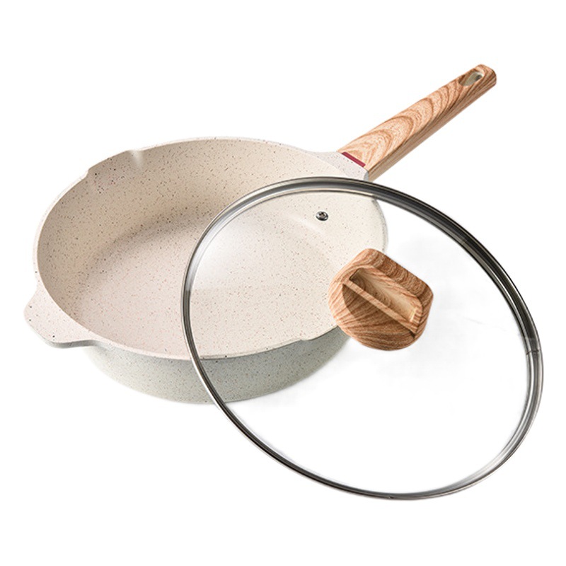 Engrosado maifan piedra antiadherente wok hogar sartén bistec sartén Cocina de Inducción estufa de gas aplicable WOK