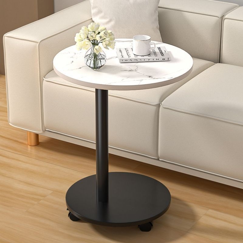 Living Room Sofa Side Table, Bedroom Bedside Cabinet, Simple Household Small Coffee Table, Removable Balcony Storage Small Round Table
