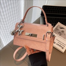 高级感手提包2025新款洋气百搭凯莉包简约时尚单肩包流行斜挎女包