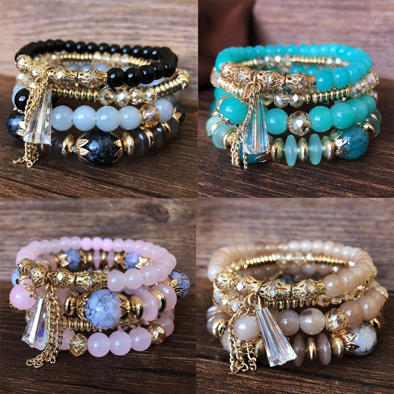 Fashion Geometric Alloy Tassel Womenu0027S Bracelets 1 Set