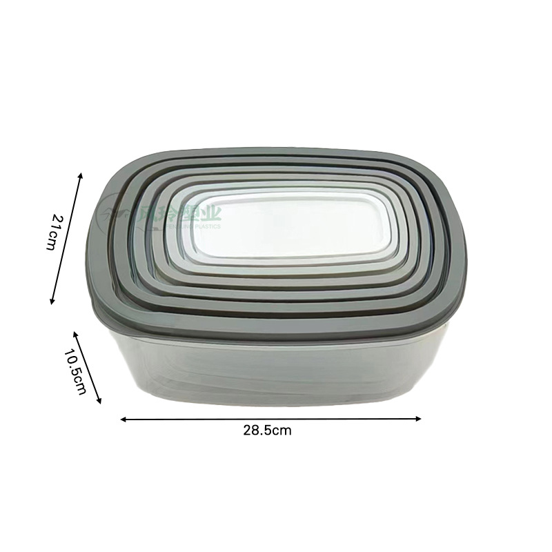 Multifuncional arco iris de verduras y frutas gradiente caja de plástico transparente 7 piezas traje refrigerador caja de almacenamiento fresco