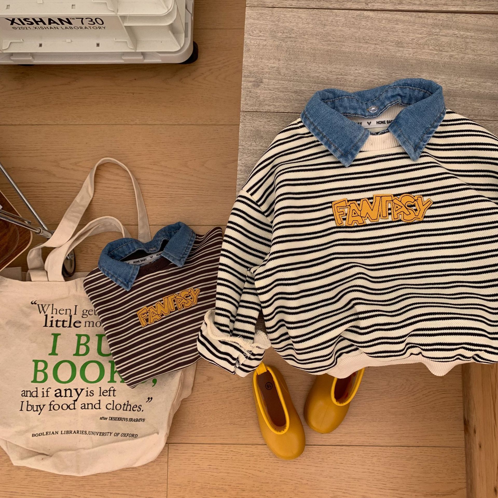 Felpa con cappuccio per bambini 2023 Bangcheng Autunno Ragazzi A Righe Cowboy Collo Con Cappuccio Bambino Casual Top C0213_voghion.com