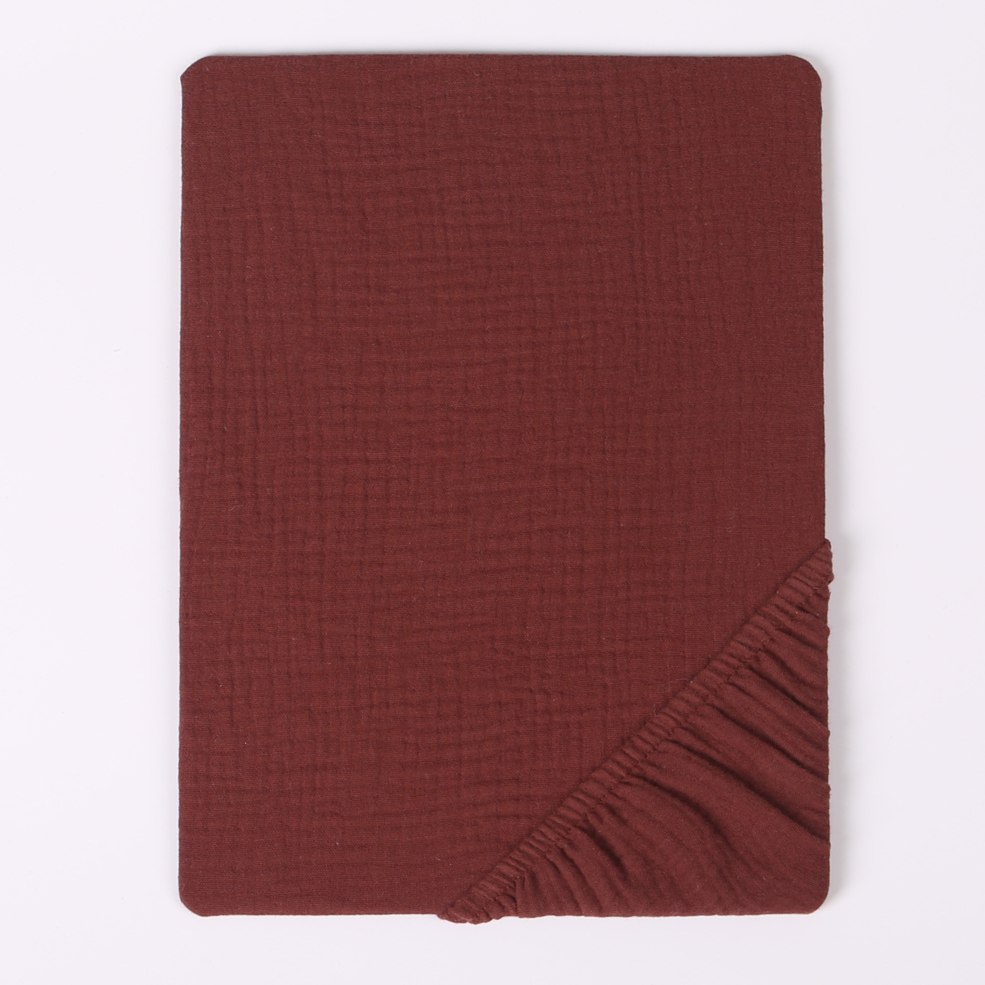 Wholesale Amazon Cotton Gauze Fitted Bed Sheets Baby Crepe Plain Fitted Bed Sheets Double Layer Cotton Gauze Breathable Bed Bed Sheets