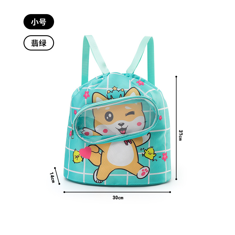 Mochila de baño de separación seca y húmeda para niños, mochila portátil para niños y niñas, mochila encantadora para viajar y jugar en la playa de agua