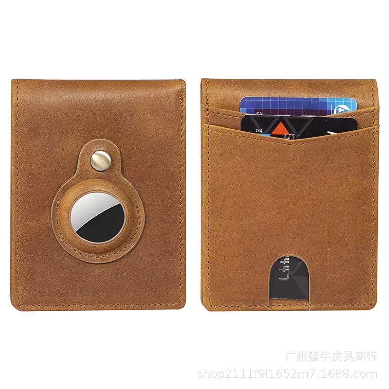 亚马逊新款追踪器Airtag保护套美金夹超薄RFID多卡位男士创意钱包