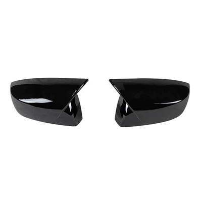 Suitable for Subaru Brz Toyota Gt Ae86 Reversing Mirror Cover Horn Rear Mirror Shell Adhesive Modified Exterior (Other Automotive Exterior Supplies) - black-pair-without-lights-horn-paste