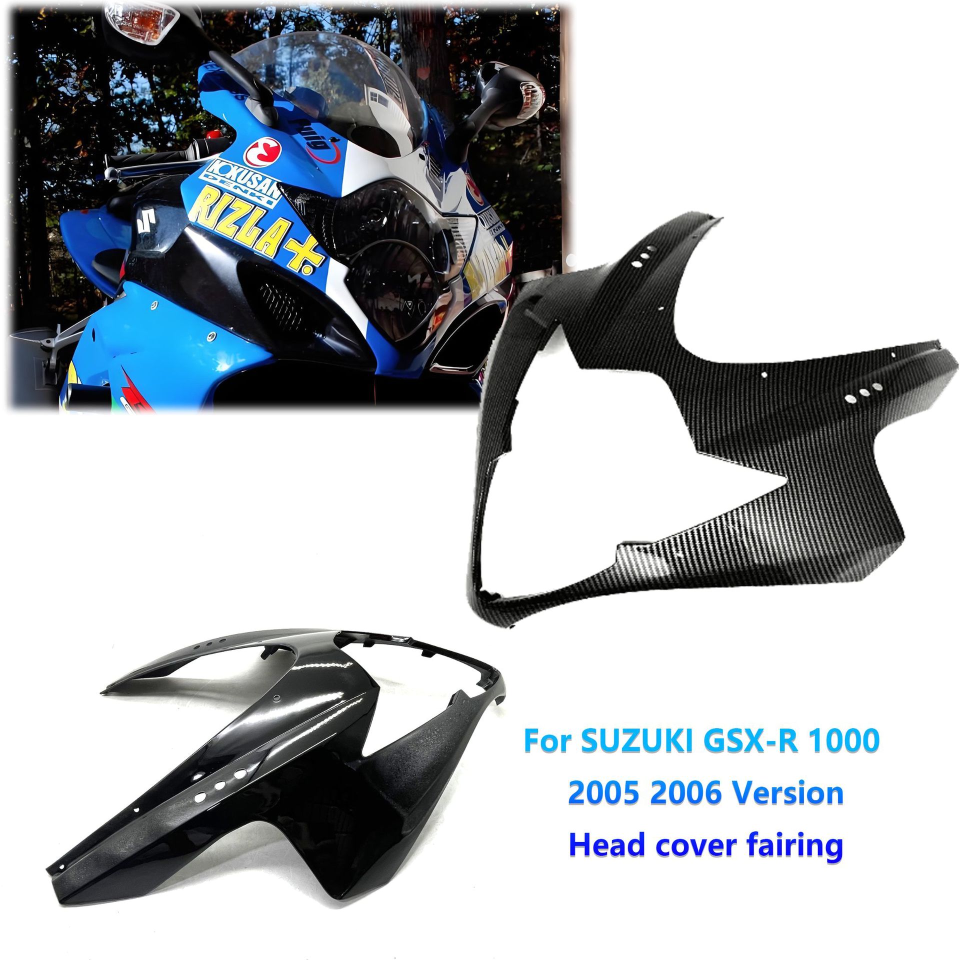 Aplicable Suzuki SUZUKI GSXR 1000 2005 2006 Cubierta de la cabeza de la motocicleta Faro carenado