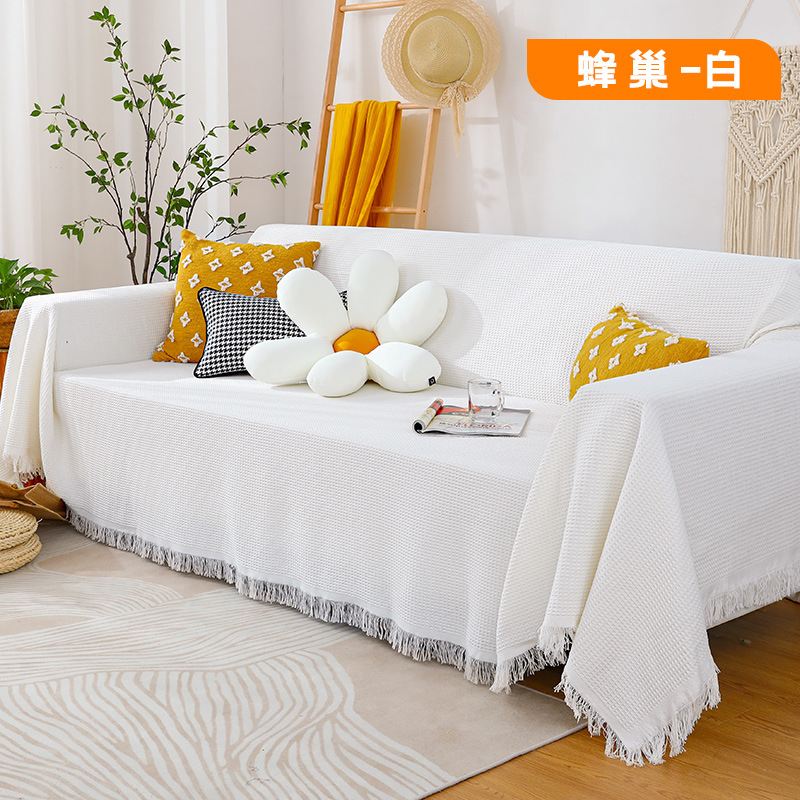 Sofá toalla Nordic simple cubierta del sofá color sólido antideslizante cubierta del sofá tela Internet celebridad ocio manta excursión manta de picnic