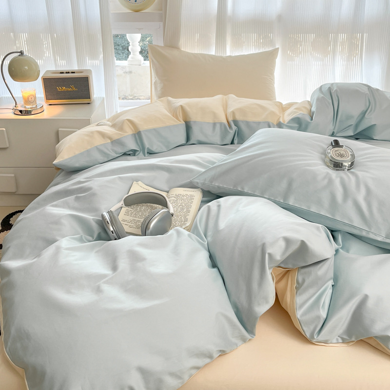 Pure Cotton Bedding Set King Size Soft Breathable Four Piece Set_voghion.com