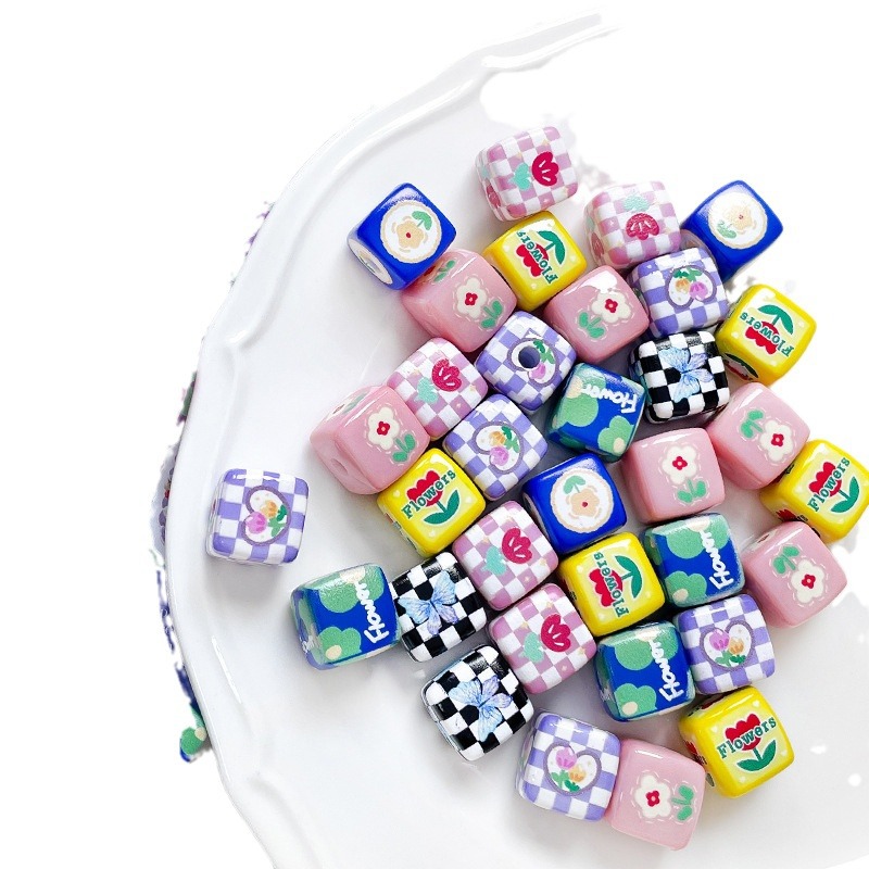 Brand acrylic beads