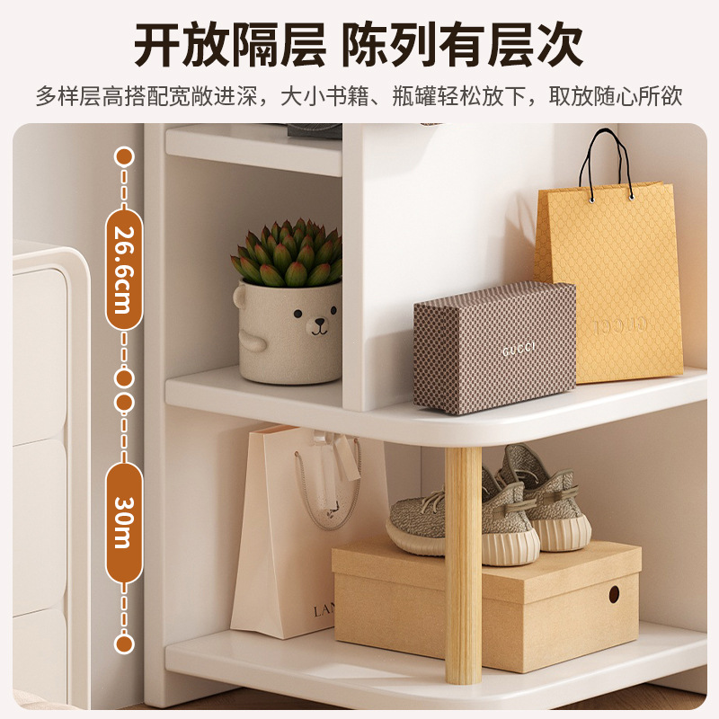 Estante de esquina doméstico moderno y simple sala de estar esquina de triángulo contra la pared almacenar un gabinete de esquina del dormitorio librería