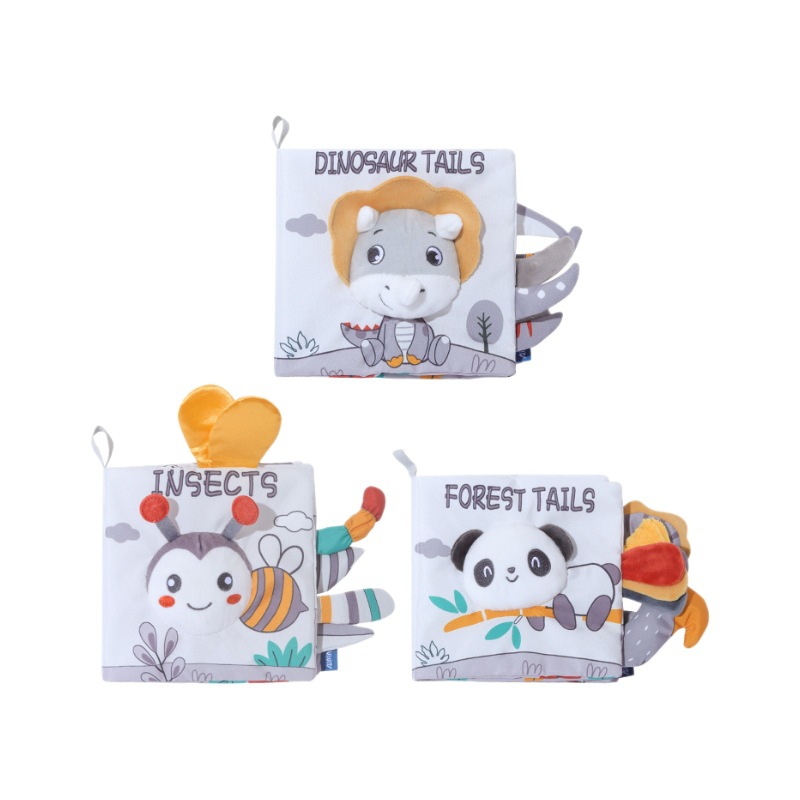 Aipinqi nuevo estilo nórdico cola libro de tela bebé juguetes tridimensionales bebé a prueba de lágrimas educación temprana libro cognitivo