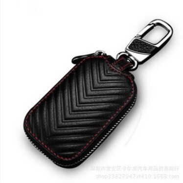 Genuine leather car key bag explosion unisex key bag cowhide zipper bag manufacturers set gift in stock