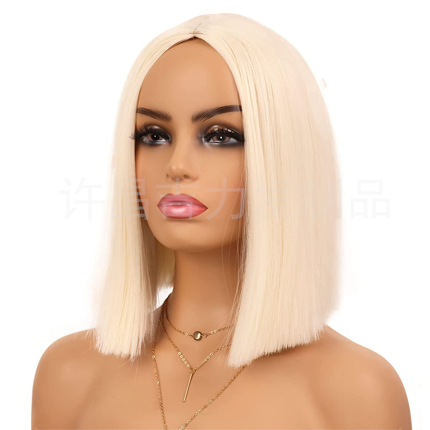 吉娅 模特假发 甜美醒目带壳假发F143款 模特道具 实拍假发wig_吉娅模特道具