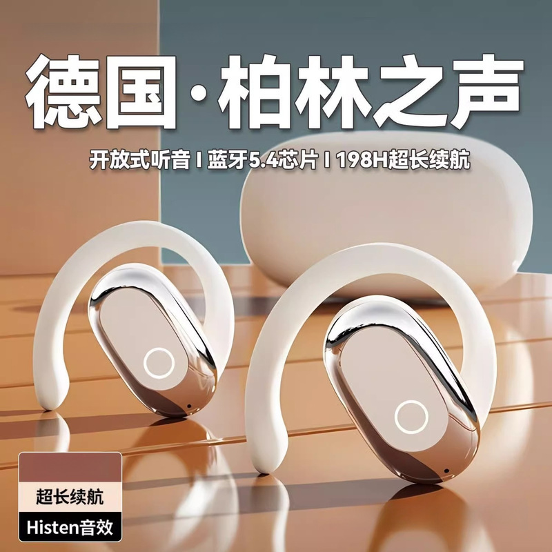 ベルリンサウンドワイヤレス Bluetooth ヘッドセット 2025 新しい耳掛けタイプ超長バッテリー寿命非インイヤーノイズリダクションスポーツ男性モデル|undefined