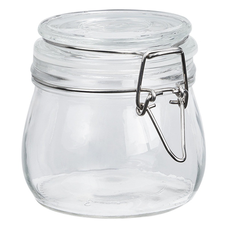 Frasco de vidrio sellado con tapa botella de miel vino espumoso tarro de encurtidos domésticos Comida pequeña jarra de almacenamiento botella vacía