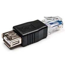 网线口转usb接头 usb转rj45网线转接头usb母转水晶头转换头
