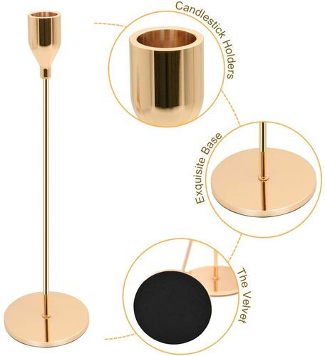 European style candlestick three piece set metal single head candlestick wedding decoration tall candlestick home iron candlestick wholesale