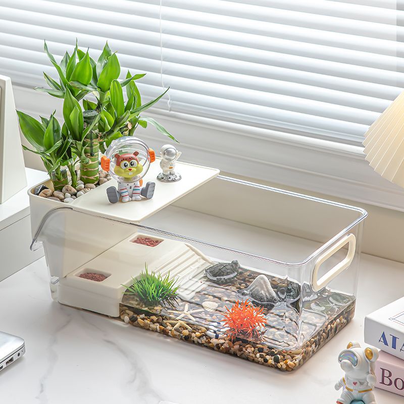 乌龟缸带晒台家用生态缸龟箱造景生态缸养巴西龟专用大小型缸