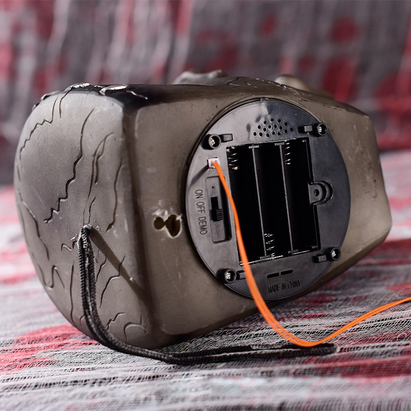Halloween cráneo colgante iluminiscente eléctrica sonora cráneo fantasma casa fantasma habitación secreta fiesta disfraz de hechizo props
