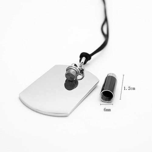 Cross-border European and American punk rock openable bullet military brand pendant men's titanium steel necklace stainless steel pendant