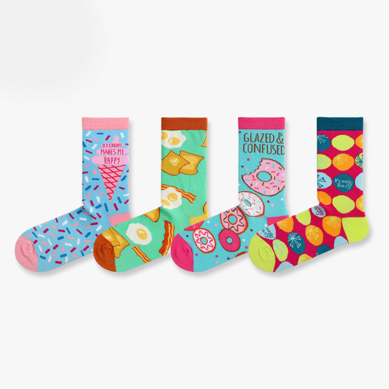 Cross-Border Green Avocado Socks for Women, Mid-Calf, Trendy and Unique, Donut and Fried Egg Design, Korean and Japanese Style, Cute and Casual Socks Cross-Border Green Avocado Socks for Women, Mid-Calf, Trendy and Unique, Donut and Fried Egg Design, Korean and Japanese Style, Cute and Casual Socks