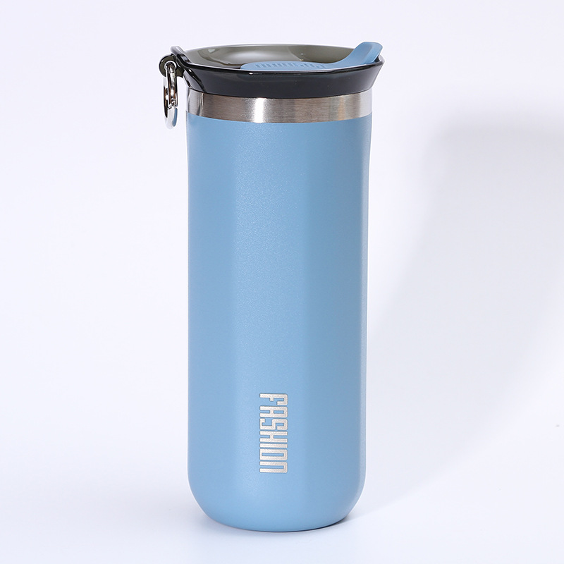 Simple 450mL Acero inoxidable ventosa al aire libre portátil coche taza hombres y mujeres moda taza de café