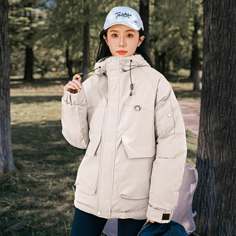 Área de asalto al aire libre para hombres y mujeres en invierno 2025 nueva ropa de algodón caliente a prueba de viento ropa de trabajo chaqueta casual abrigo de moda image 8
