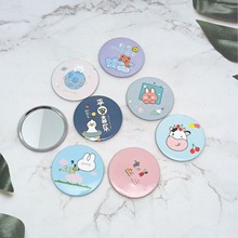马口铁单面甜美可爱迷你卡通化妆镜 便携随身镜小礼品包包镜