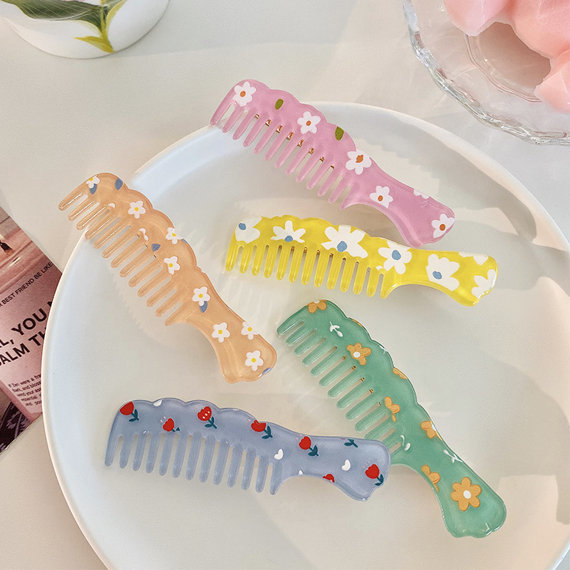 Fashion Creative 2022 New Small Cute  Candy Color Comb Shape Barrettes For Girl display picture 1