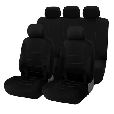 Universal seat cover | Temu Amazon Mexico Black - black-9-piece-set-complete-set-of-five-seats
