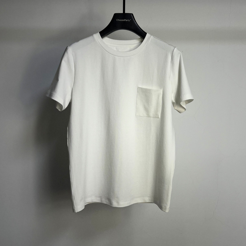 【Cp】Designer Women's Clothing Boutique Genuine Modal and Paper Yarn Short-Sleeve T-Shirt with Pockets, Round Neck, Women's Top 【Cp】Designer Women's Clothing Boutique Genuine Modal and Paper Yarn Short-Sleeve T-Shirt with Pockets, Round Neck, Women's Top