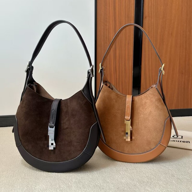 Xiaoma La's New Suede Hobo Underarm Bag, Commuter Croissant Bag, Hand-Held Crossbody Shoulder Underarm Bag, Women's Saddle Bag Xiaoma La's New Suede Hobo Underarm Bag, Commuter Croissant Bag, Hand-Held Crossbody Shoulder Underarm Bag, Women's Saddle Bag