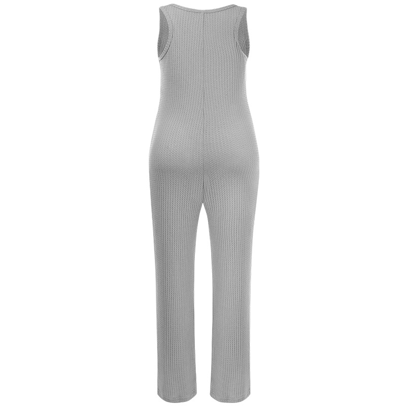 loose solid color sling jumpsuit NSMAN53321