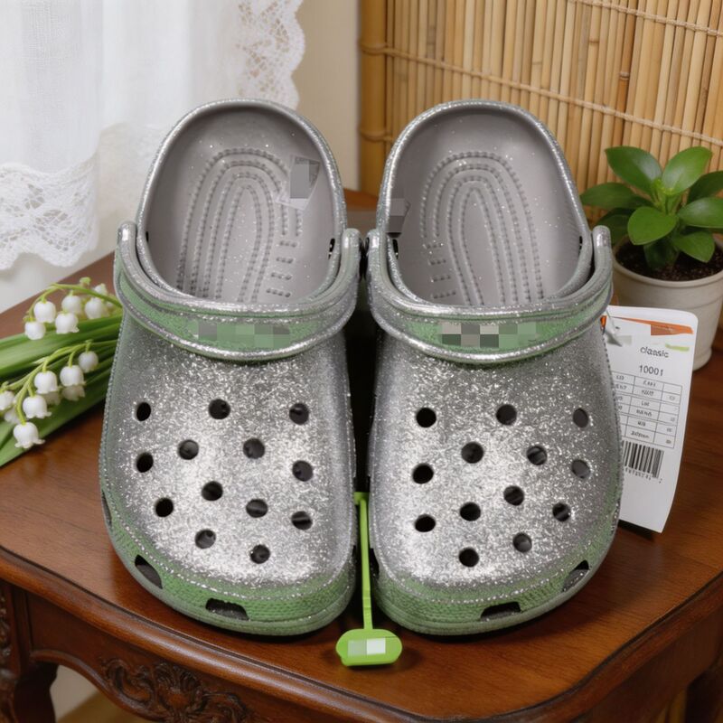 New Style Sequin Glitter Star Classic Clogs for Women, Outdoor Casual Non-Slip Sandals