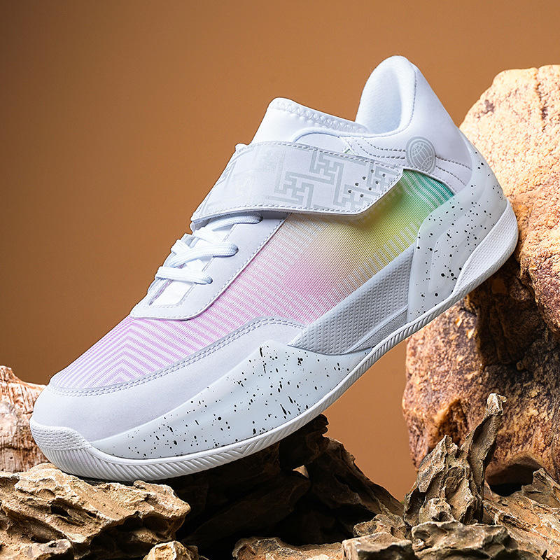 Wade 808 Basketball Shoes for Men and Women, Velcro Running Shoes, Light-Soled High-Elastic Sports Shoes, Trendy Friction and Sound