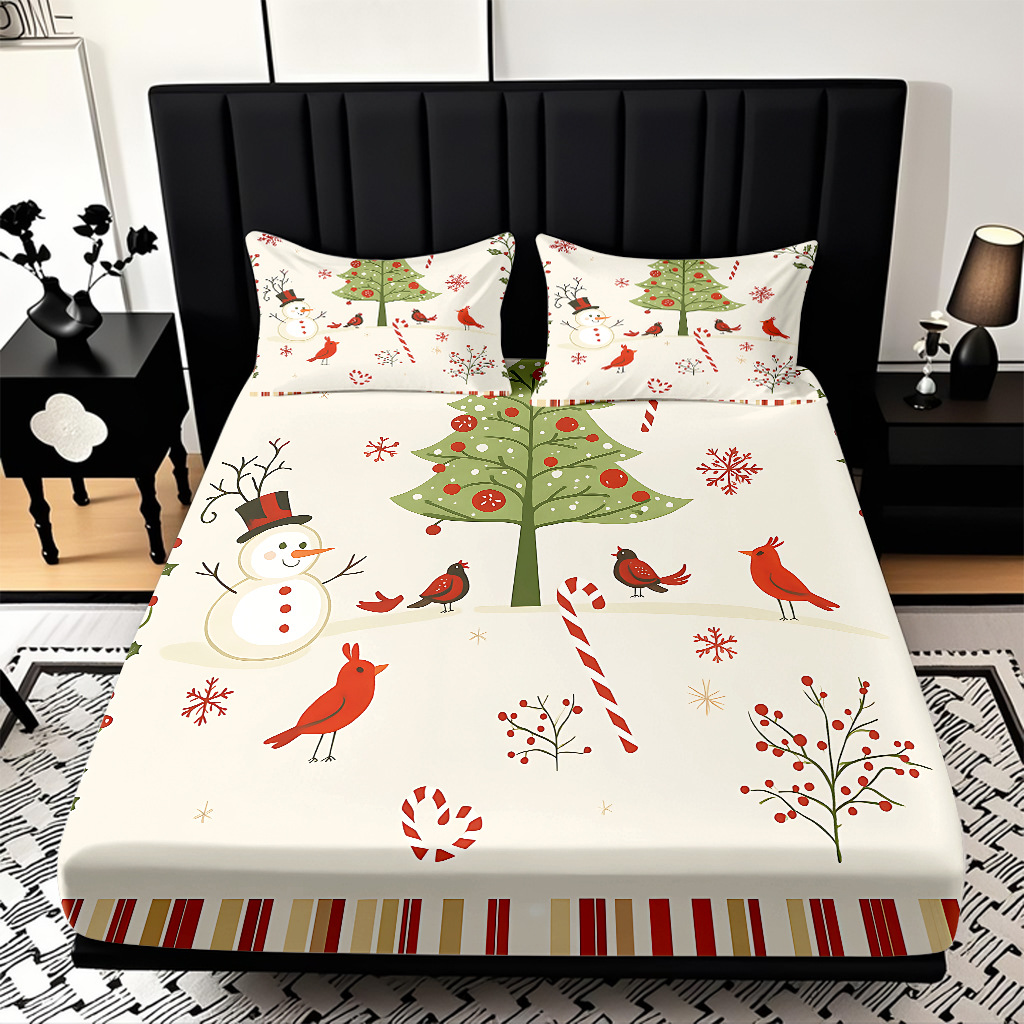 TEMU / JIT Navidad impresión digital cama Kasa Kit suave transpirable impresión digital de alta definición para diseñar