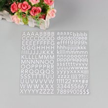 厂家直销DIY任何款式防水白色PVC字母符号数字手账贴纸可供亚马逊
