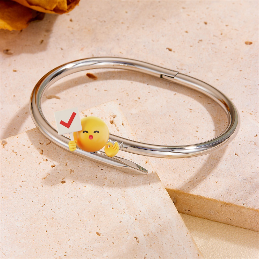 Steel glossy bracelet