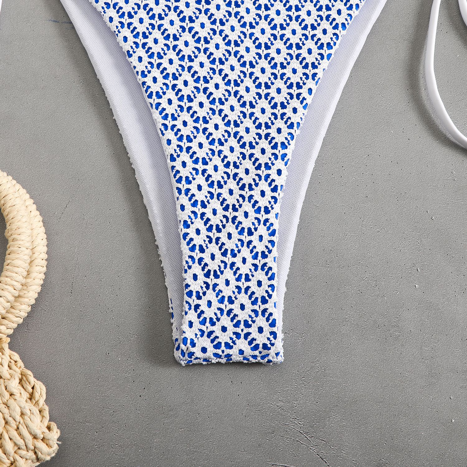 Women's Sexy Halter Tie-Front Bikini Set High-Cut Bottom Two Piece Swimsuit For Vacation_ecoleips.com