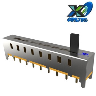 Lamps eight-speed sliding switch vertical 2P8T double-row 8-speed toggle switch 18-foot 8-speed fluctuation switch vertical